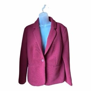 Jules & Leopold Raspberry Notched Lapel Blazer